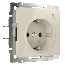 Изображение Умная встраиваемая розетка с заземлением с защитными шторками (слоновая кость) W1171603