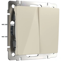 Изображение Перекрестный переключатель двухклавишный (слоновая кость) W1123003
